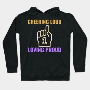 Cheering Loud, Loving Proud Football Fan, Parents Hoodie